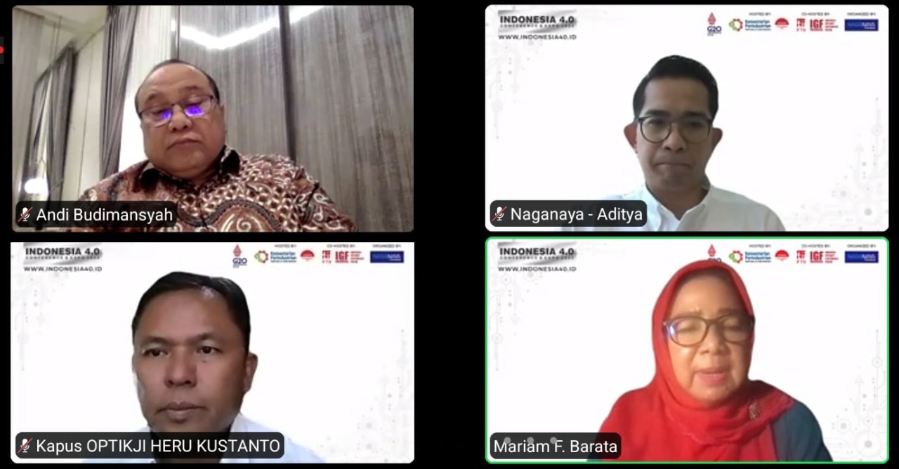 Konferensi pers daring mengenai Indonesia 4.0 Conference & Expo 2022.