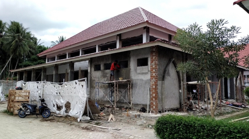  Pembangunan Masjid Wakaf Surya Paloh di Sigi Capai 80 Persen, foto diambil Rabu (10/8/2022)