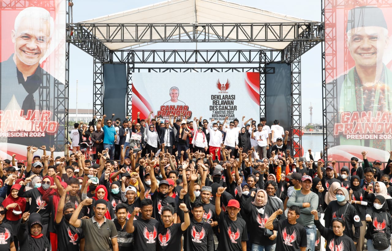 Konsolidasi Jaringan Desa untuk Ganjar atau Des Ganjar, yang juga hadir di Kota Makassar,  Sulawesi Selatan.