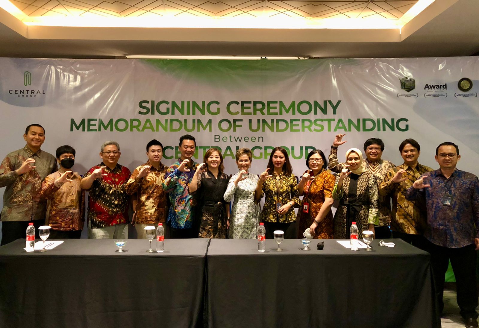 MoU antara Central Group dengan beberapa perbankan, agen properti serta penyedia jasa digital di Ascott Sudirman, Rabu (3/8).