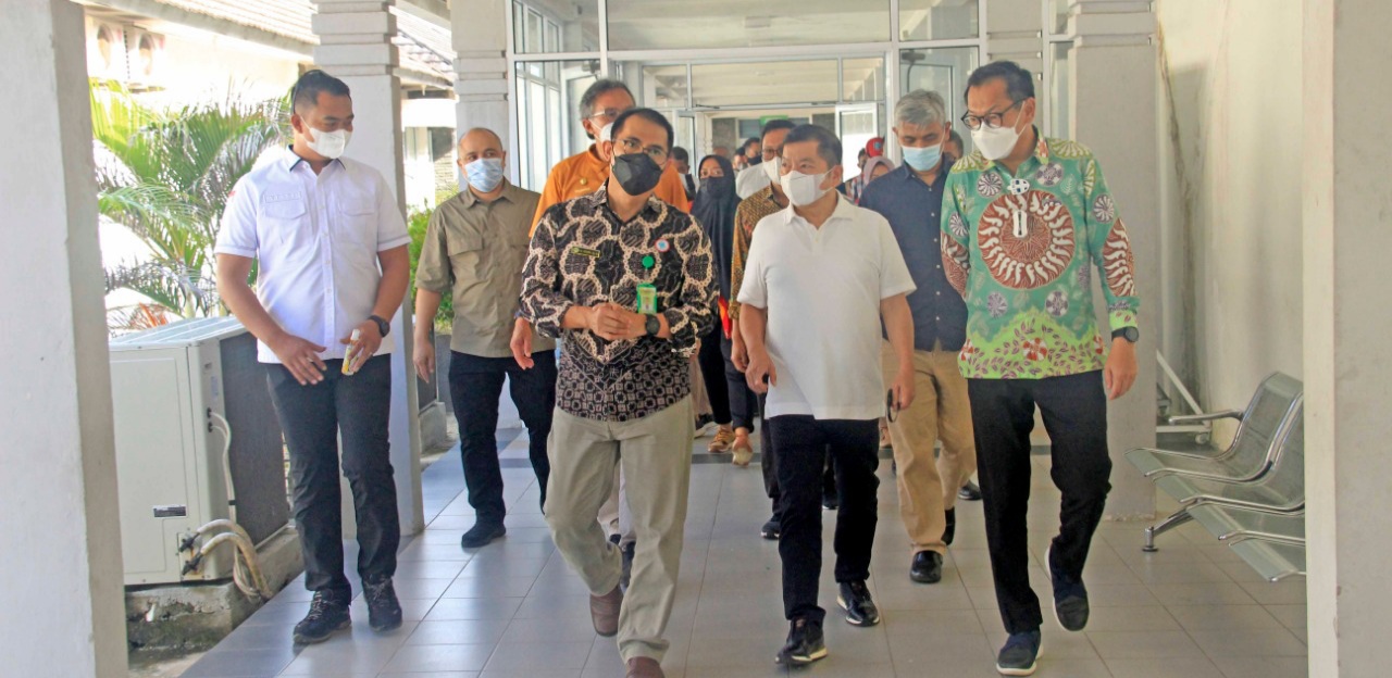 enteri PPN Suharso Monoarfa saat meninjau berbagai persiapan untuk pelaksanaan DW G20 di Belitung, 7-9 September mendatang.