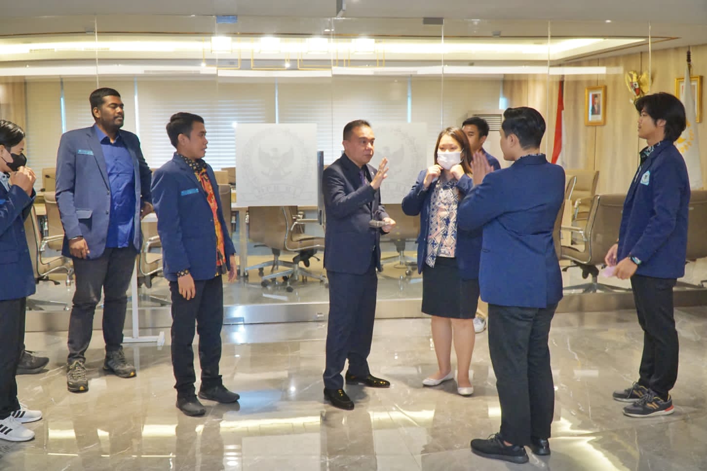  Pengurus Pusat Himpunan Mahasiswa Buddhis Indonesia (PP Hikmahbudhi) beraudiensi dengan Wakil Ketua DPR RI Sufmi Dasco Ahmad, Selasa (23/8/