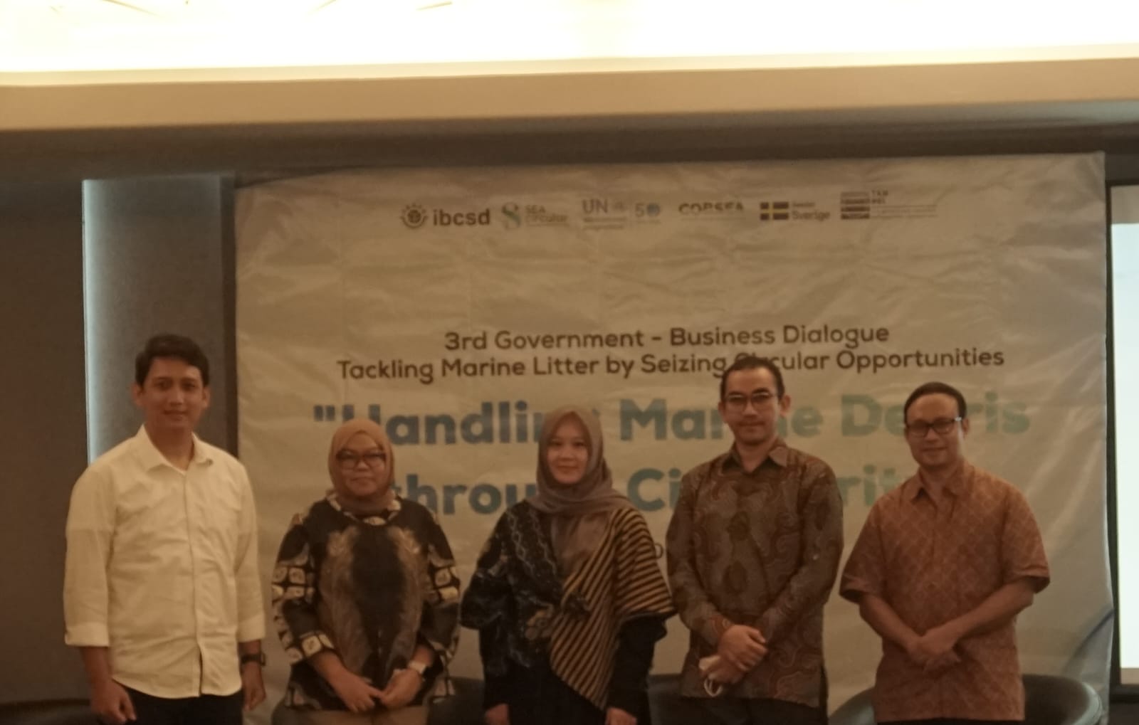 Diskusi Handling Marine Debris through Circularity yang digelar IBCSD 