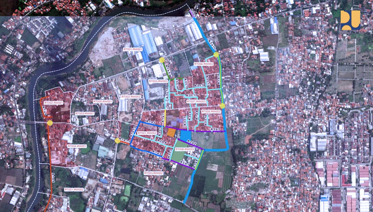 Ilustrasi - Proyek Penataan Kawasan Kumuh Perkotaan di Kawasan Kedaung di Kota Tangerang, Banten.