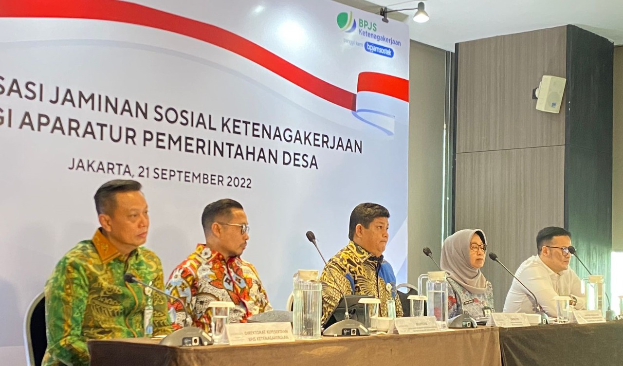sosialisasi bertajuk Optimalisasi Program Jaminan Sosial Ketenagakerjaan bagi Aparatur Pemerintahan Desa