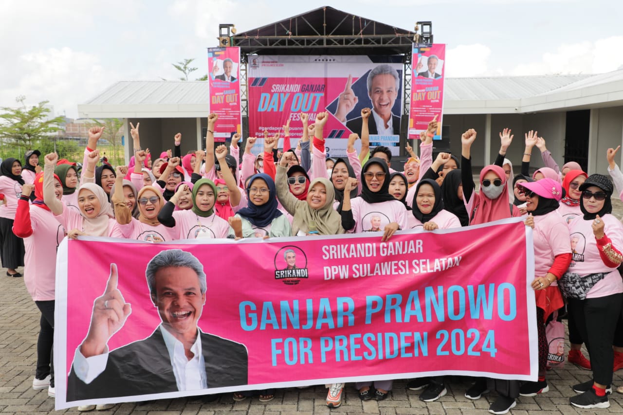 Relawan Srikandi Ganjar Provinsi Sulawesi Selatan (Sulsel) mengadakan kegiatan 'Srikandi Ganjar Day Out Festival', Minggu (11/9/2022) 