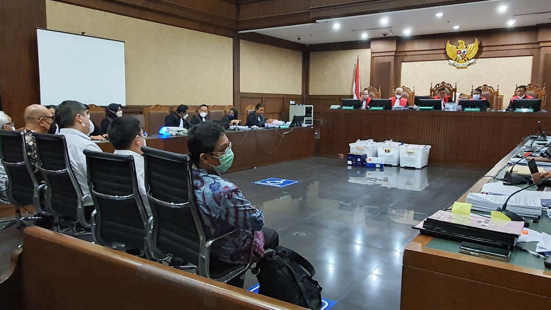 Persidangan korupsi izin persetujuan ekspor (PE) minyak sawit atau crude palm oil (CPO) di Pengadilan Tipikor, Jakarta