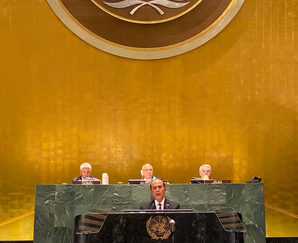 Ketua bnpt Boy Rafli saat berbicara di PBB