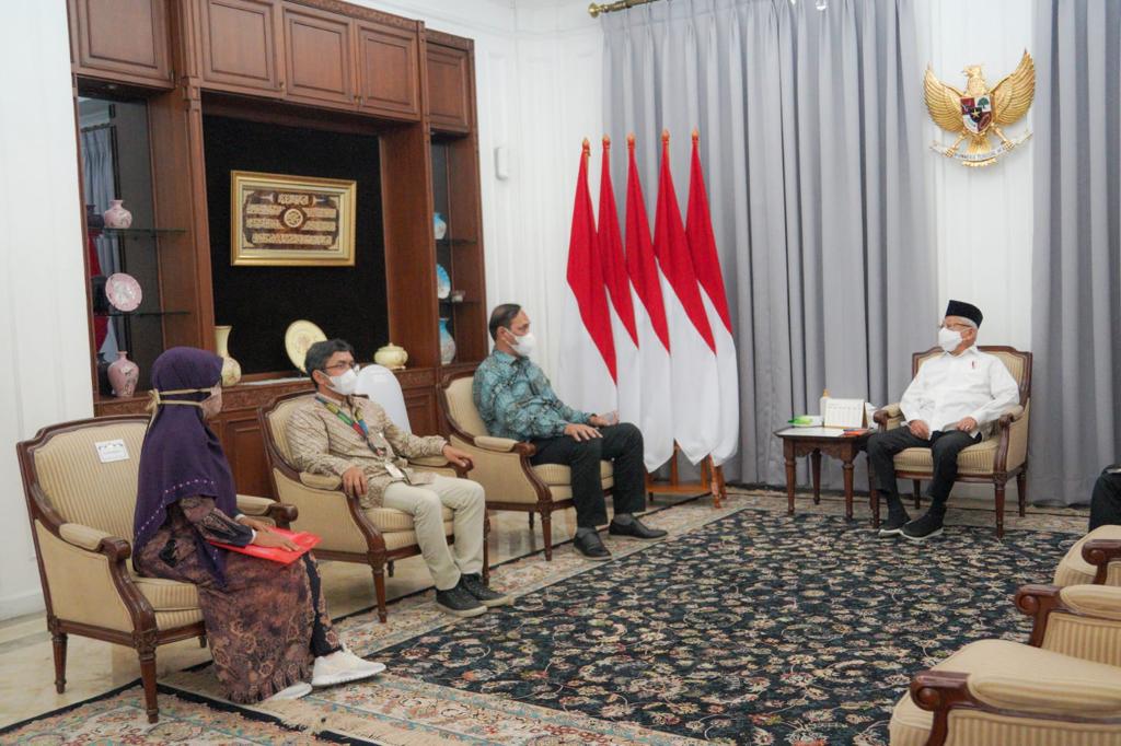 Wapres Ma'ruf Amin menerima audiensi Forum Jurnalis Wakaf Indonesia