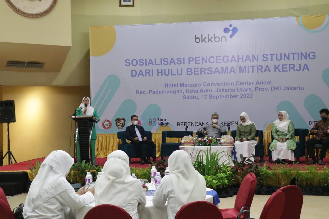 Ketua Umum PP Fatayat NU, Margaret Aliyatul Maimunah, dalam Sosialisasi Pencegahan Stunting dari Hulu bersama Mitra Kerja, Sabtu (17/9).