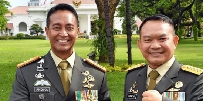 Panglima TNI Jenderal Andika Perkasa dan KSAD Jenderal Dudung Abdurachman