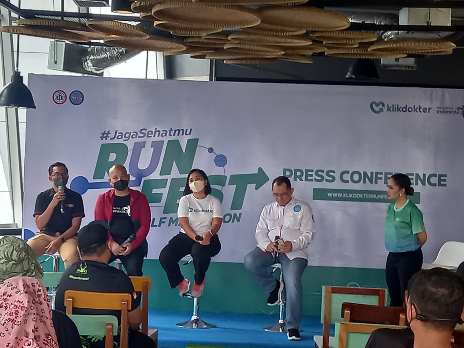 Konferensi pers KlikDokter mengenai Run Fest Half Marathon di Jakarta. 
