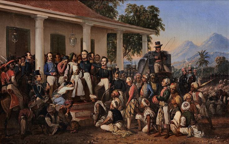 Lukisan Penangkapan Pangeran Diponegoro (Raden Saleh, 1830)