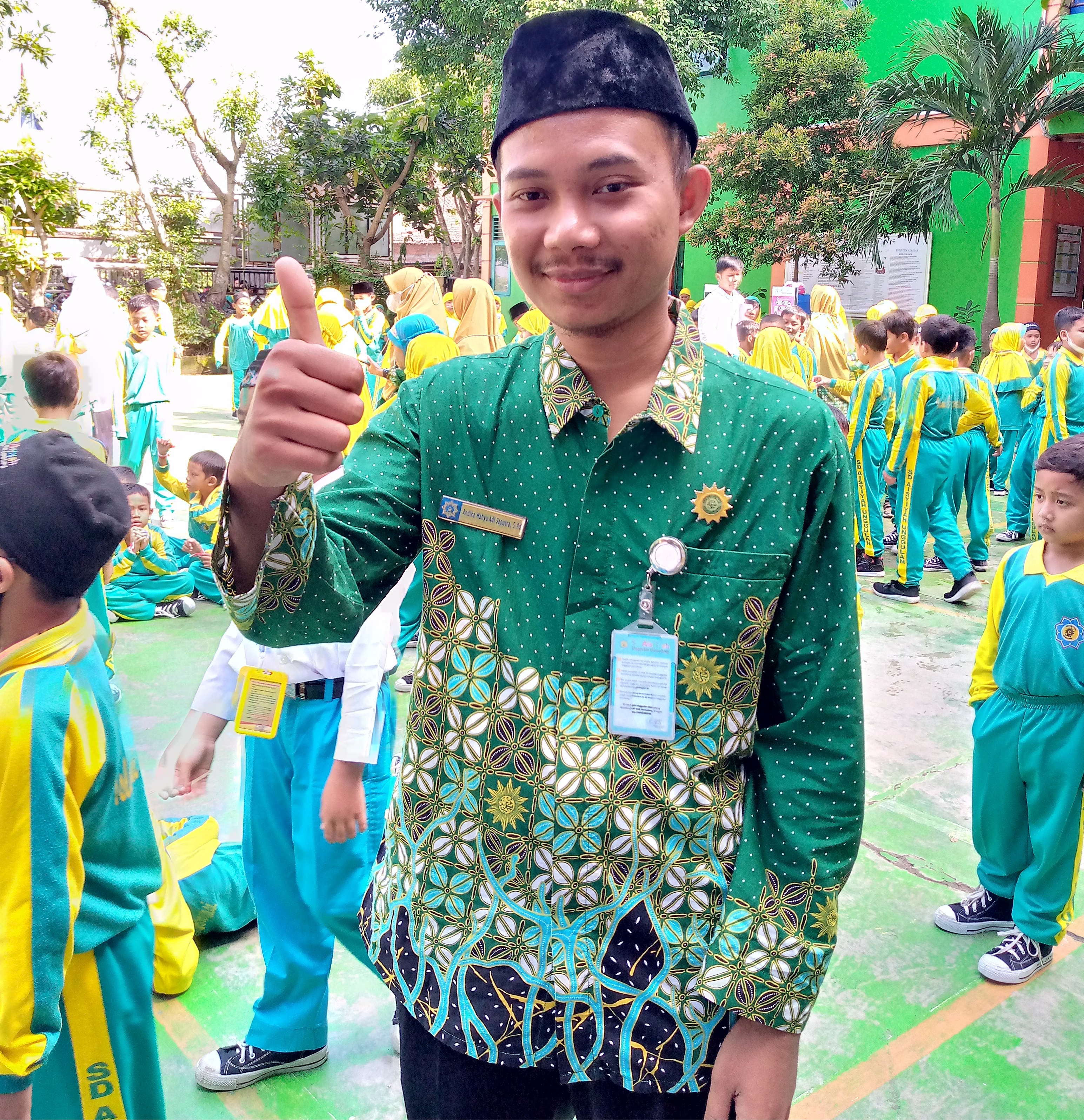 Ketua panitia kegiatan Semarak Kemerdekaan Sd Aisyiyah Unggulan Gemolong, Andika Wahyu Adi Saputra.