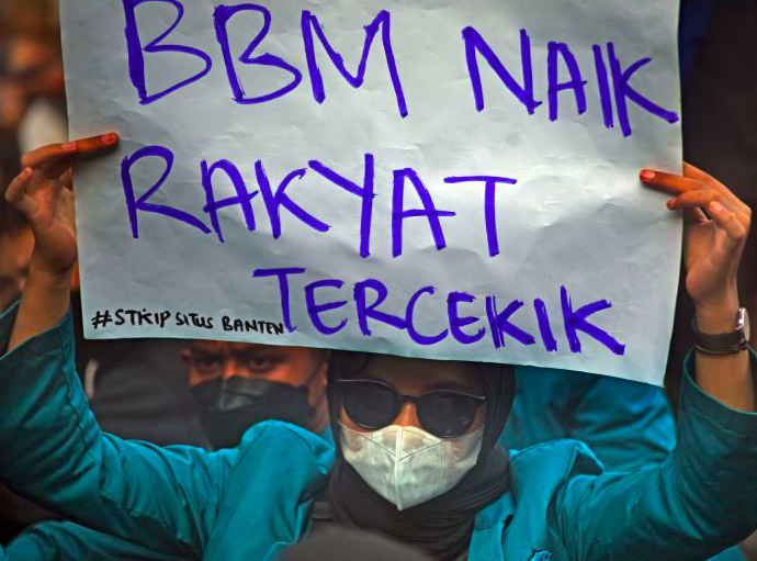 Ilustrasi demonstrasi tolak kenaikan harga BBM.