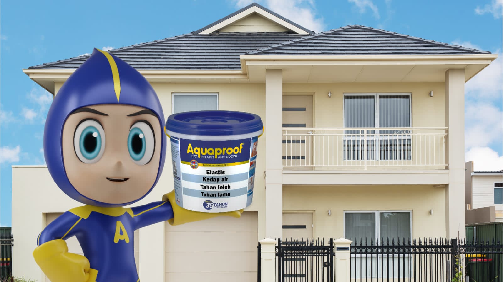 Alpha, maskot Aquaproof