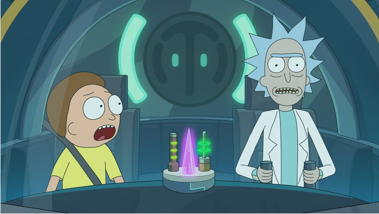 Cuplikan adegan dari serial Rick and Morty