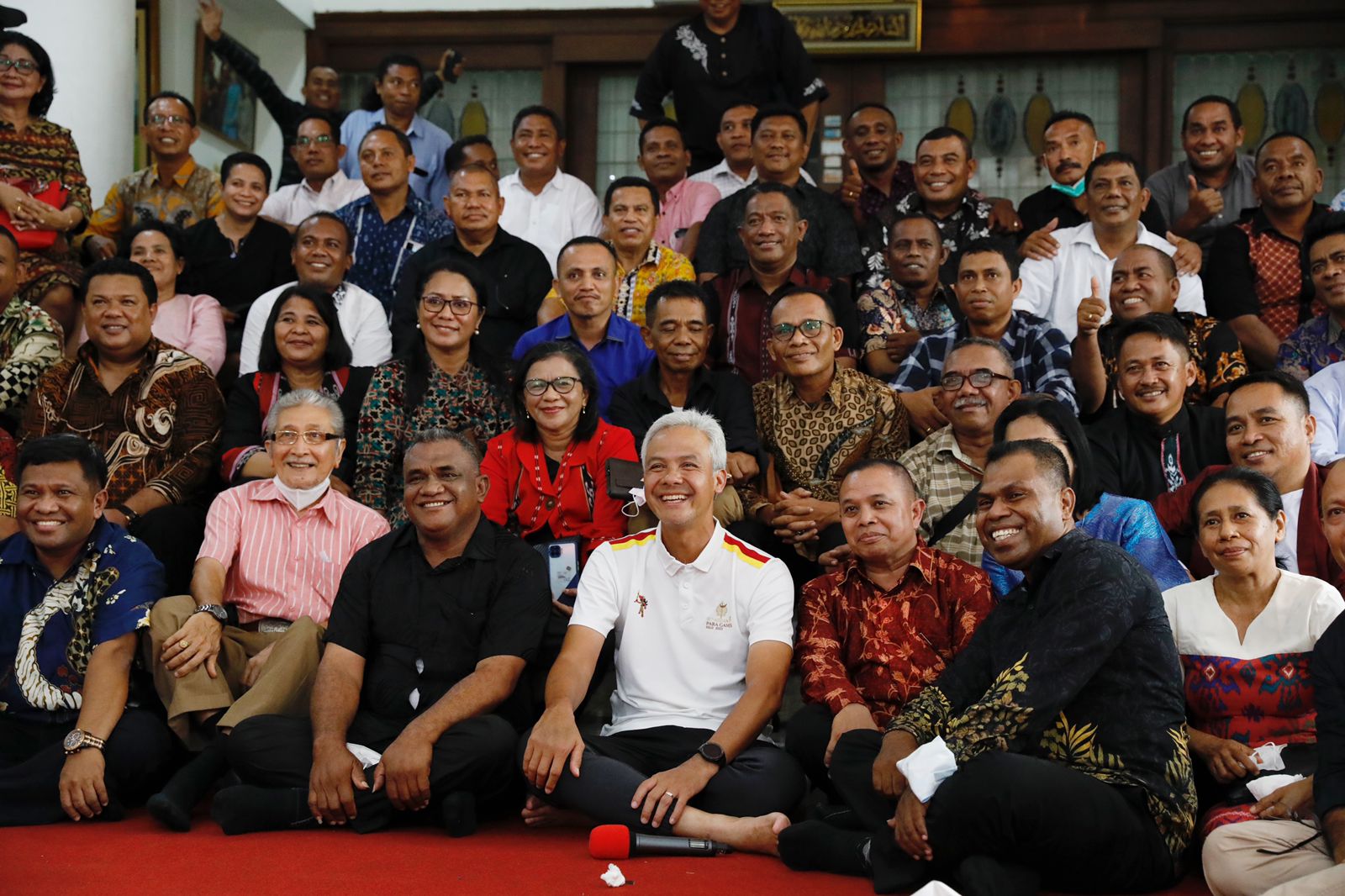Gubernur Jateng Ganjar Pranowo,berdiskusi dengan perkumpulan pendeta gereja di Maluku  di Puri Gedeh, Kota Semarang, Minggu sore (11/9/2022)