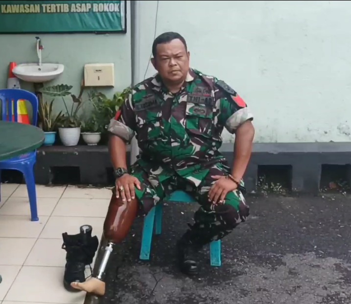 Anggota Kodim 0418 Palembang Kopral Kepala Edi Kusuma