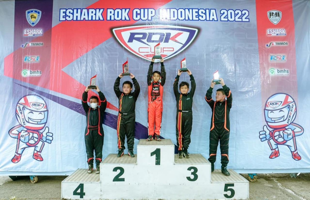 Pembalap junior Abyan Aqila sukses merebut podium satu pada seri pamungkas Kerjurnas Gokart.