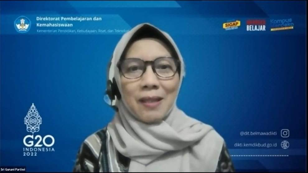 Plt Direktur Pembelajaran dan Kemahasiswaan Diktiristek Kemendikbudristek, Sri Gunani Partiwi.