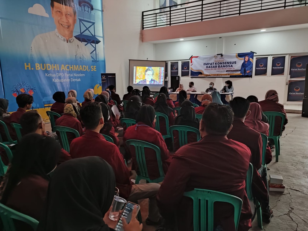 Anggota DPR RI Lestari Moerdijat menggelar sosialisasi empat konsensus Bangsa di Universitas Sultan Fatah Demak. Sabtu (17/9)