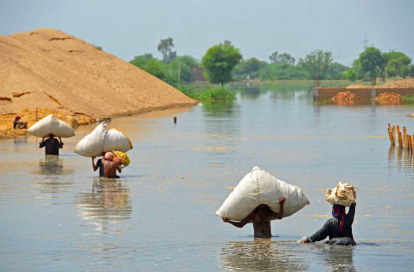 Ilustrasi - Banjir di Pakistan.