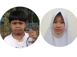 Muhammad Hafizh Khoirul Azzam (kiri) dan Najma Tsaqiba.