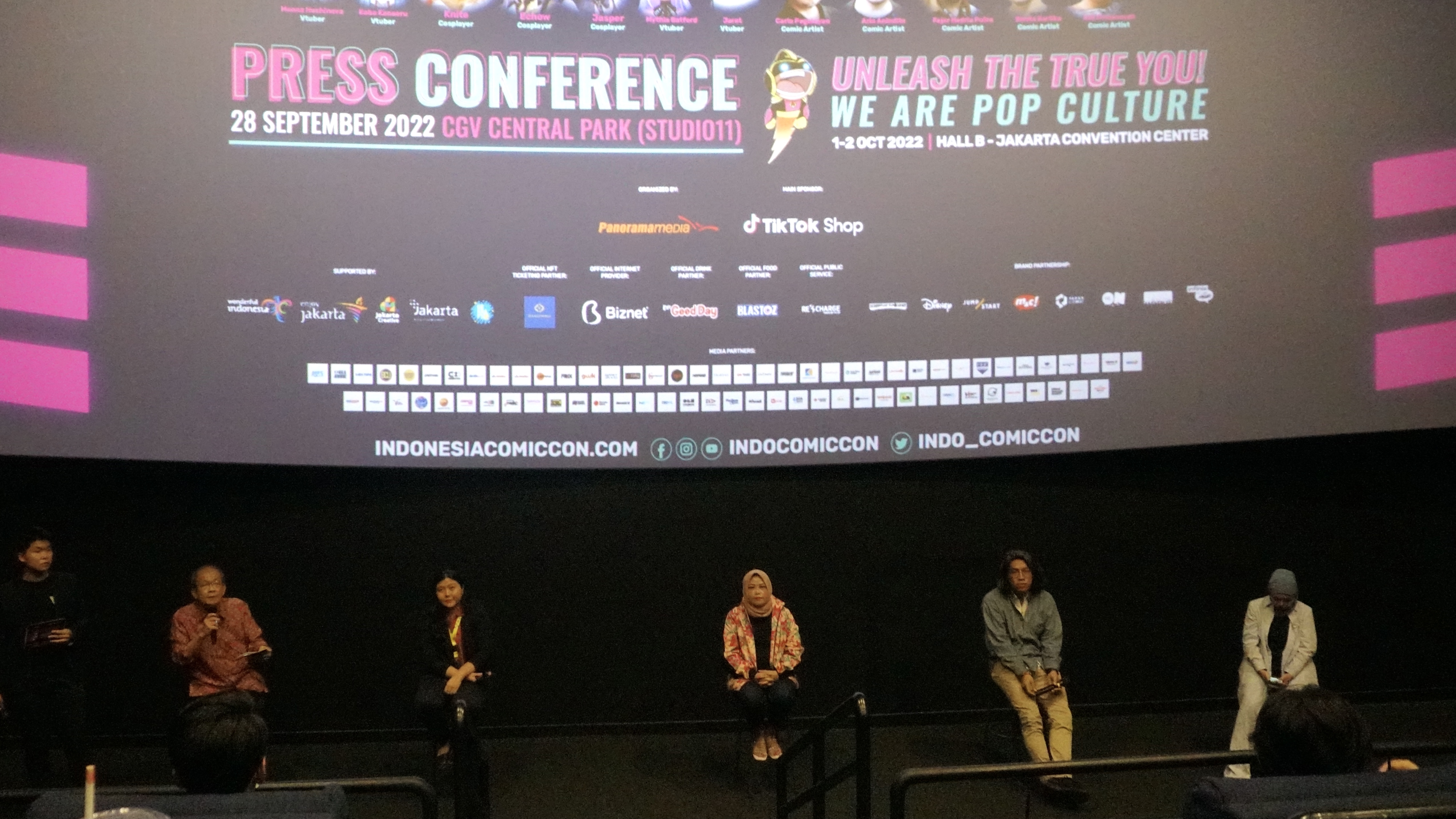 Konferensi pers Indonesia Comic Con 2022 di Jakarta, pada Rabu (28/9).