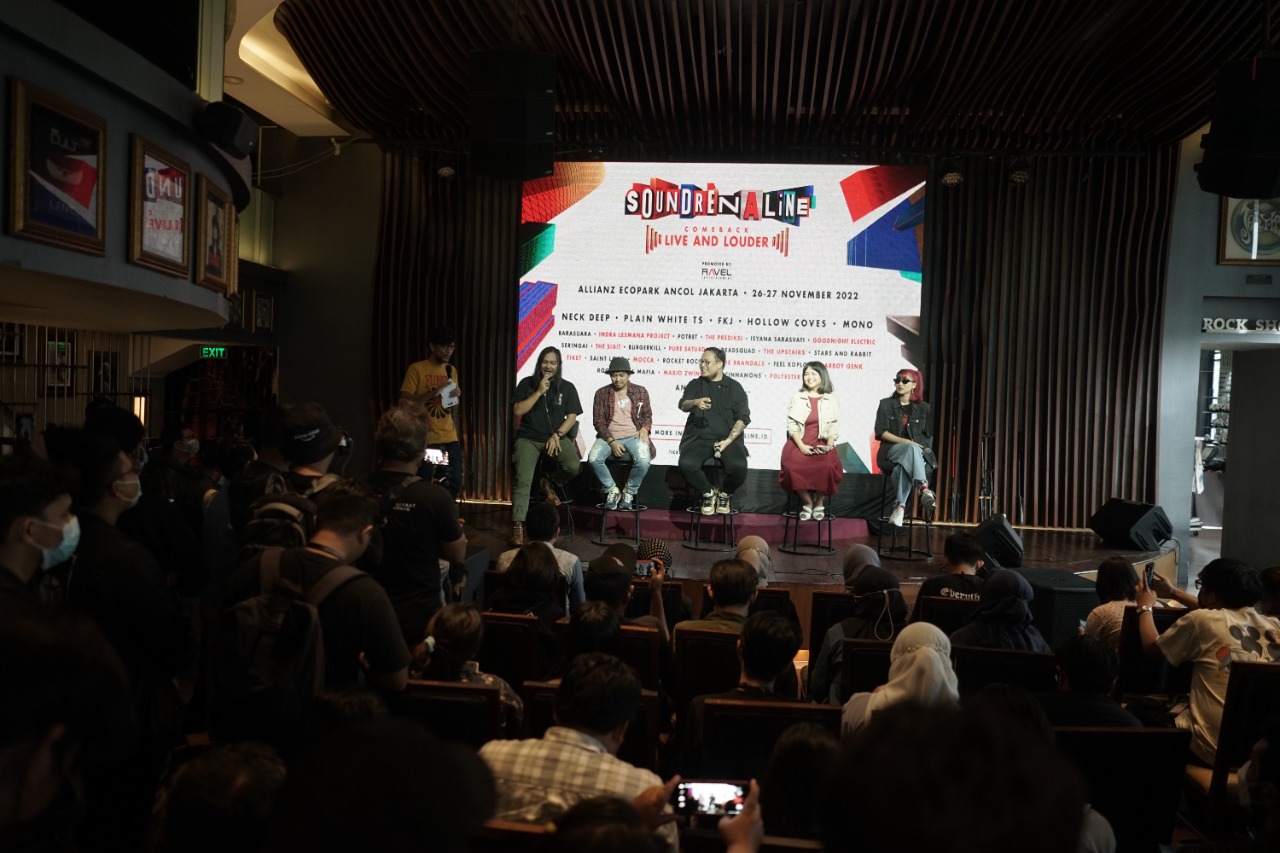 Konferensi pers Soundrenaline 2022.
