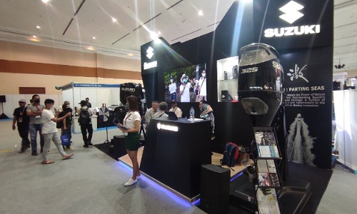 Booth Suzuki Marine di ajang pameran DXI 2022 yang berlangsung di JCC, Senayan, 1-4 September 2022.