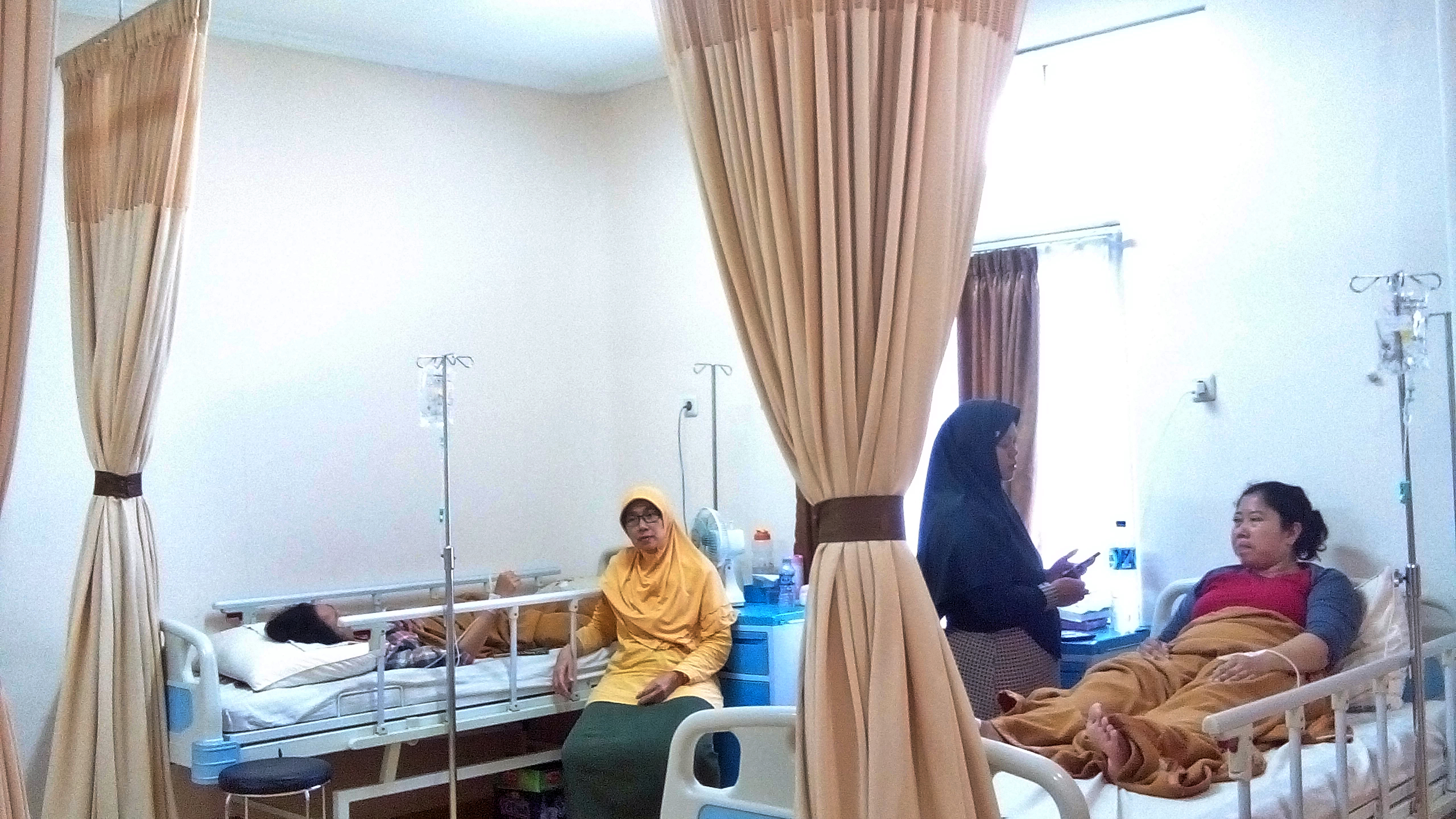 Suasana ruang rawat inap kelas tiga di RS M Hassan Toto,Lanud Atang Sandjaya Bogor.