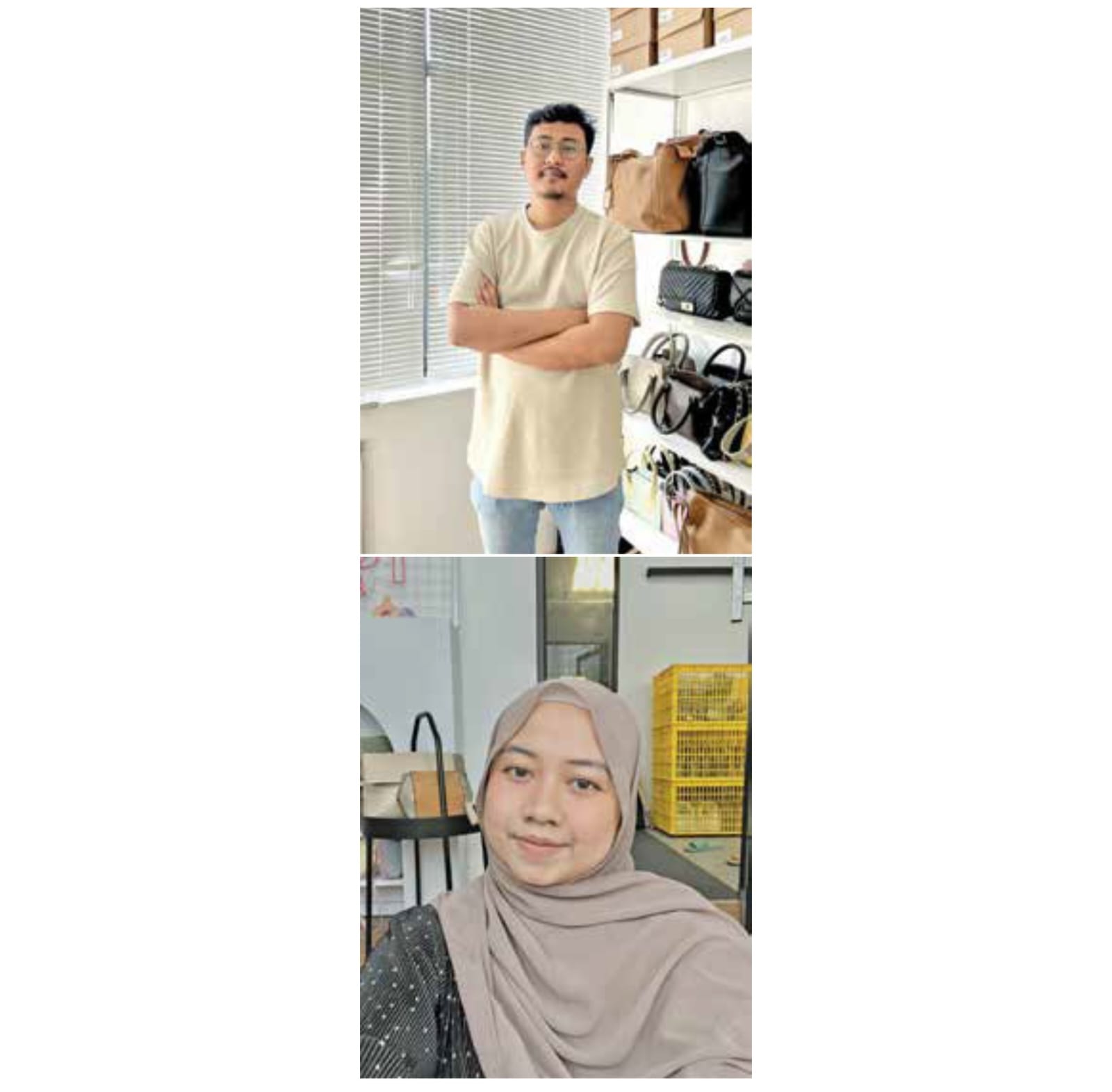 Co-founder dan COO Flicka, Agung Raharja (atas) dan Putri Rizka.