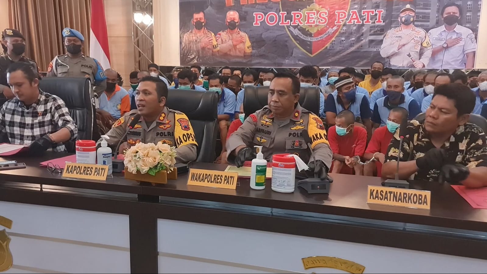 Polres Pati gelar perkara kasus perjudian, Selasa (6/9).