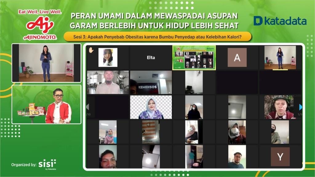 Webinar dengan tema “Apakah Obesitas Disebabkan oleh Bumbu Umami atau Kelebihan Kalori?.