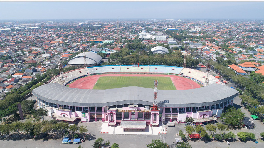 Stadion Gelora Delta Sidoarjo ajang perebutan poin Persebaya Surabaya vs Rans Nusantara laga lanjutan kompetisi BRI Liga 1 2022, Kamis  (15/