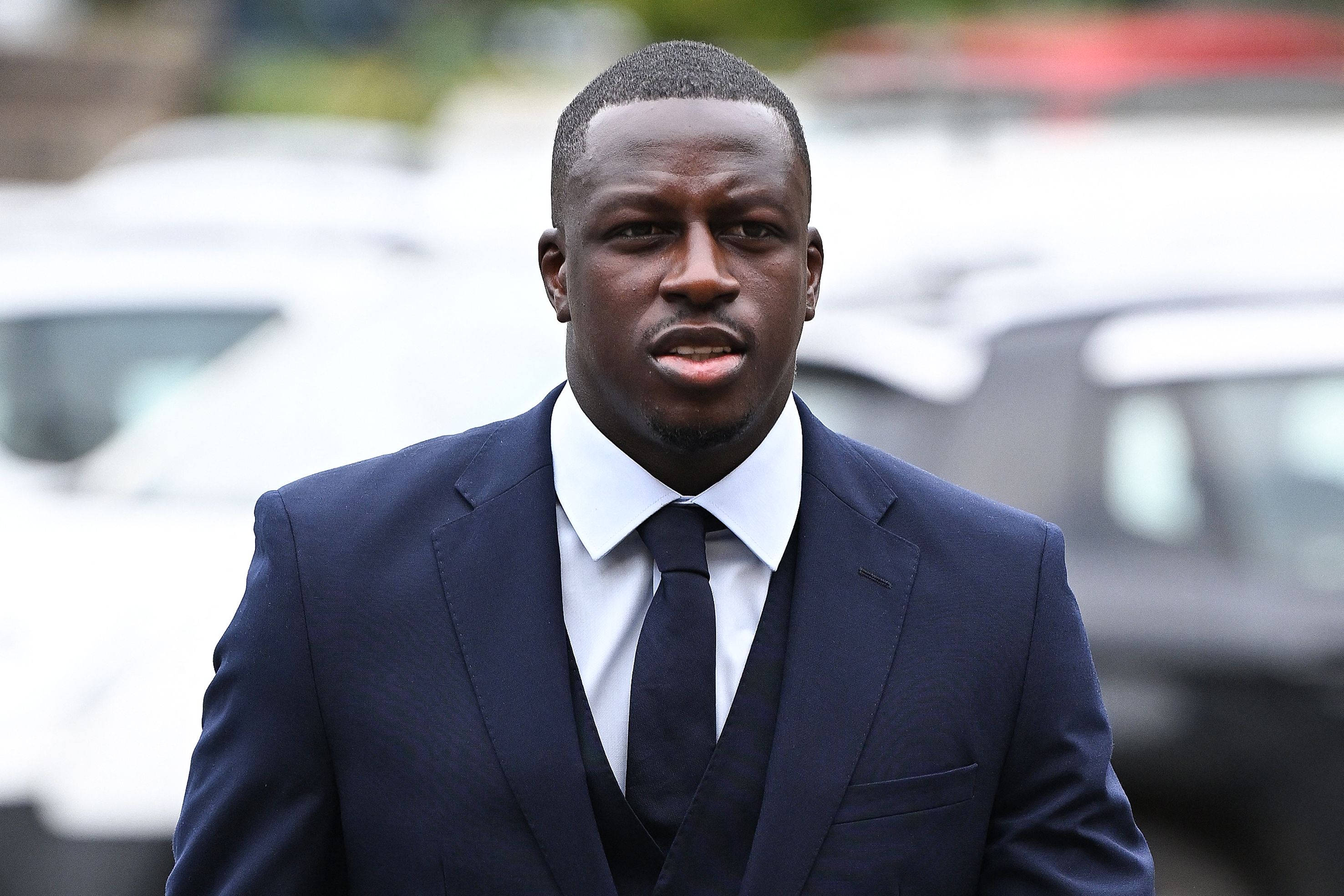Bek Manchester City Benjamin Mendy tiba di Pengadilan Chester