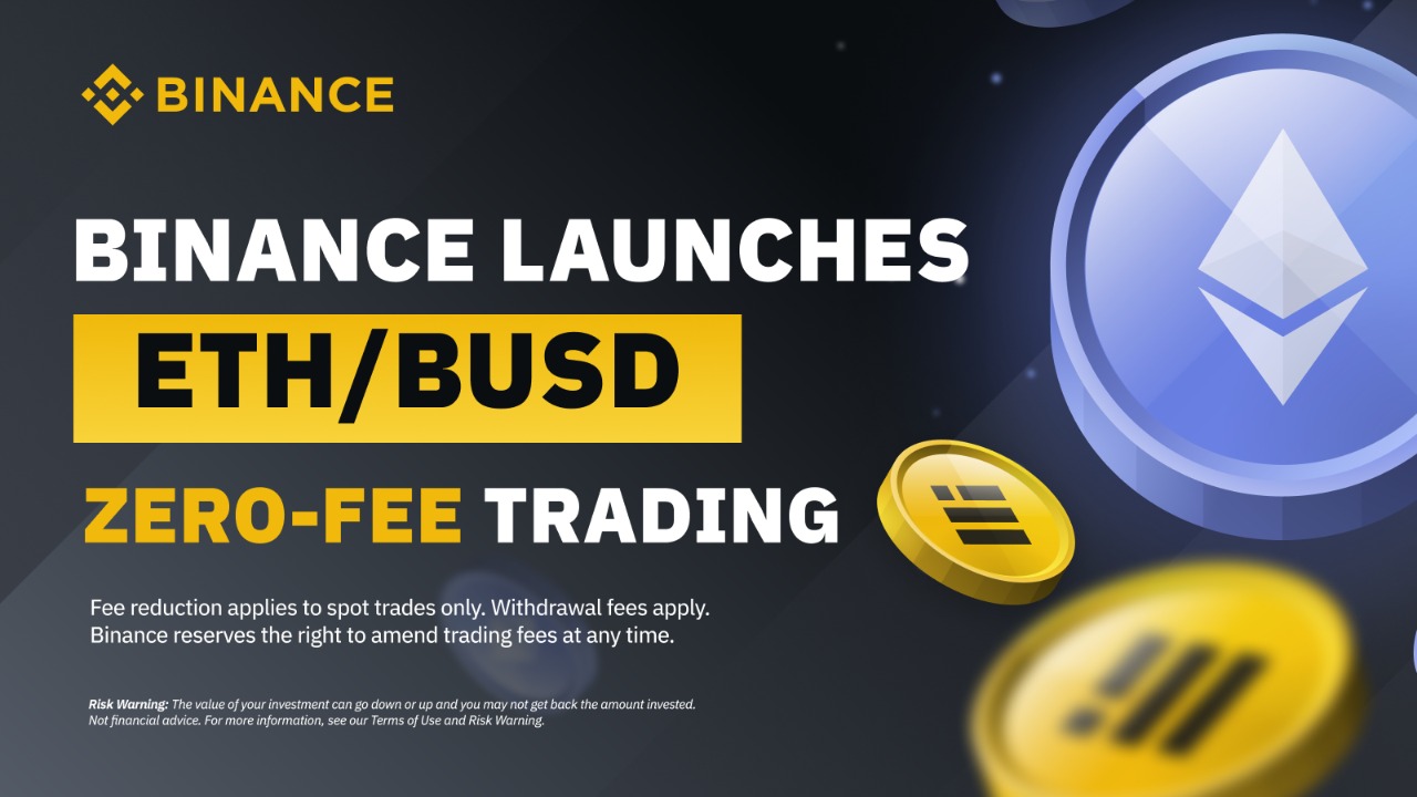 Binance Meluncurkan Perdagangan ETH Tanpa Biaya