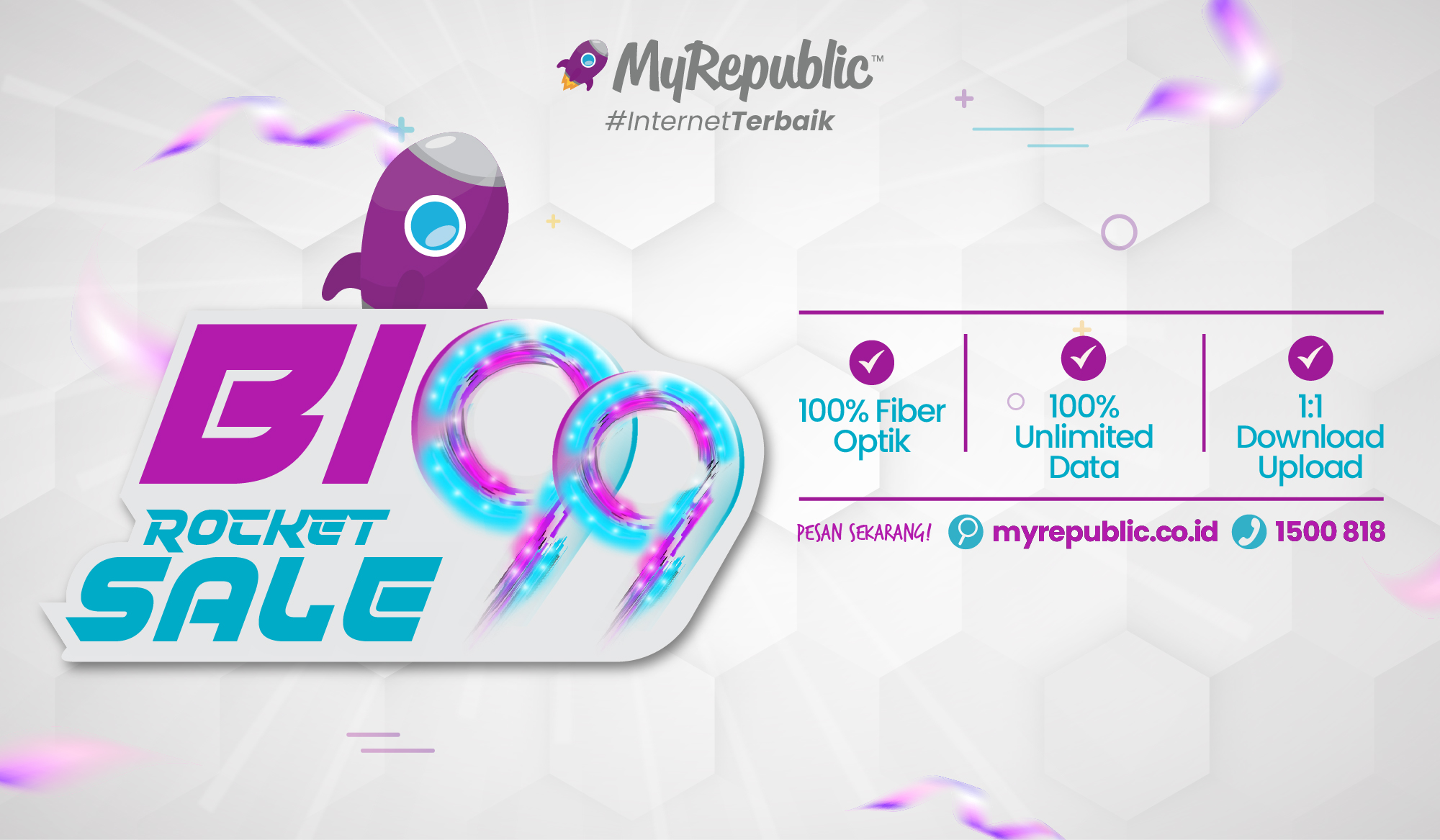 Promo Bi99 Rocket Sale MyRepublic peringati Hari Pelanggan Nasional