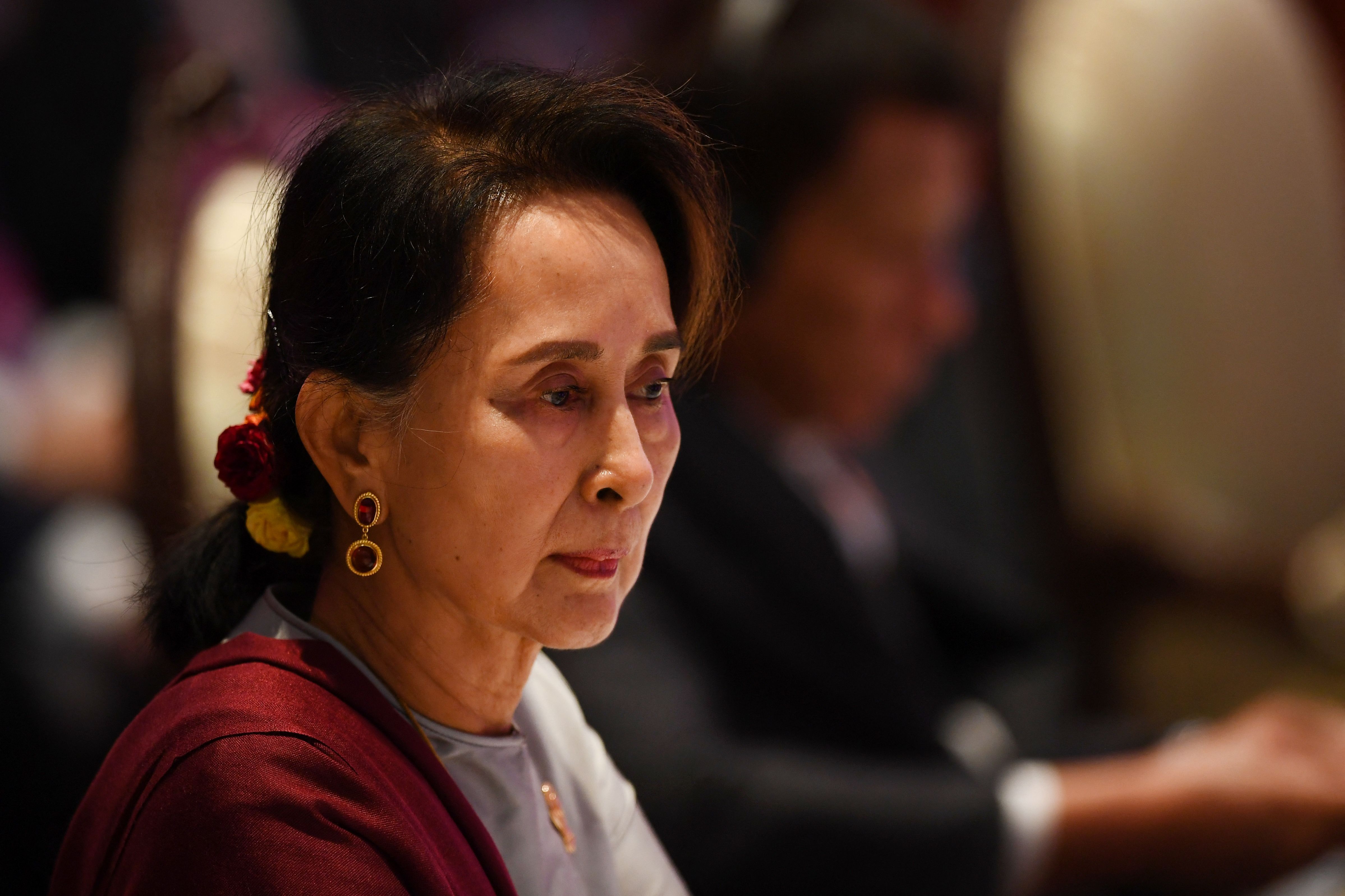 Pemimpin terguling Myanmar Aung San Suu Kyi 