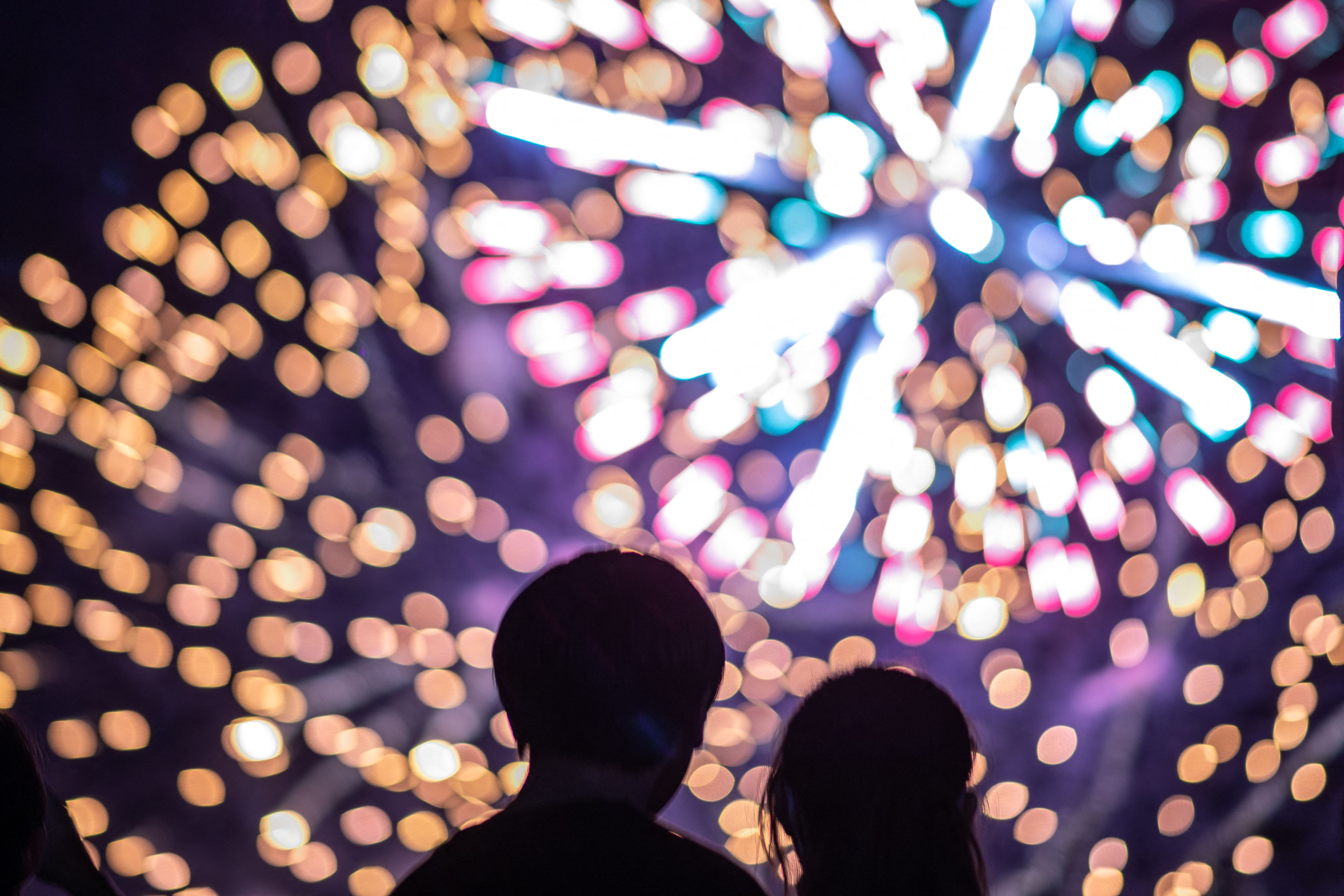Festival kembang api di Rinko Park, Yokohama.