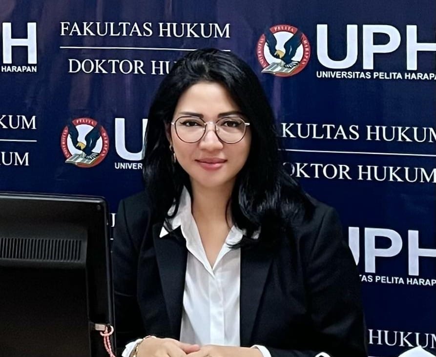 Dr. Meggy Tri Buana Tunggal Sari, SH., M.Kn saat konferensi pers di KampusUniversitas Pelita Harapan (UPH), Jakarta, Rabu (7/9).