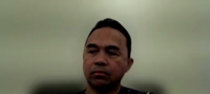 Kabid Binpres PP PBSI Rionny Mainaky saat mengikuti jumpa pers virtual dengan media jelang Kejuaraan Dunia Bulu Tangkis 2022. 