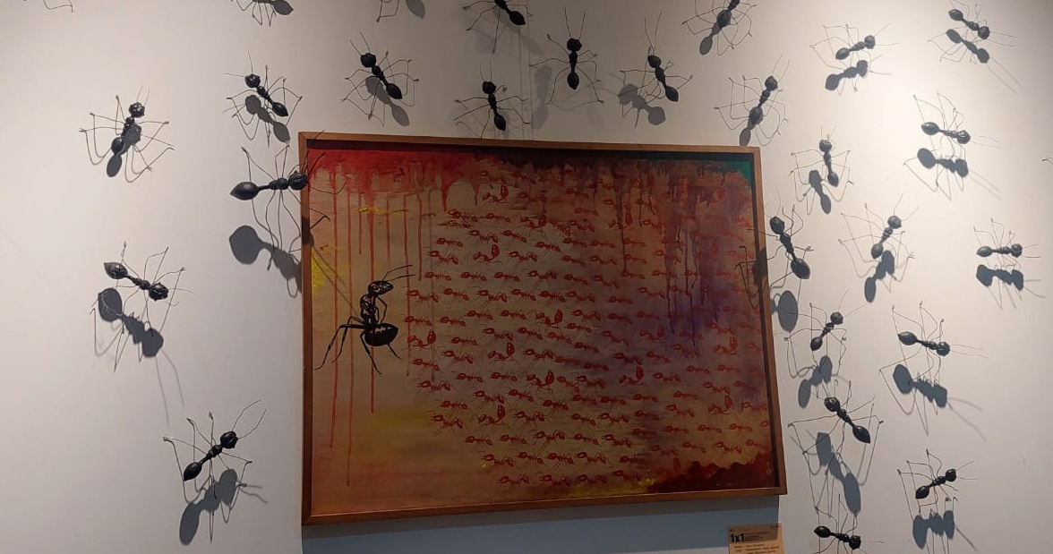 Salah satu karya yang ditampilkan dalam pameran bertajuk '1x1 Limited, Limitless' yang digelar FSRD IKJ