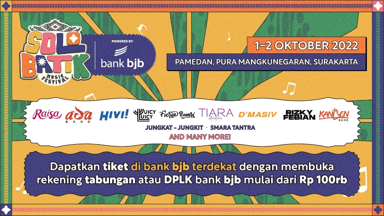 Bengan membuka rekening tabungan bank bjb, nasabah dapat memperoleh tiket Sobat Fest.