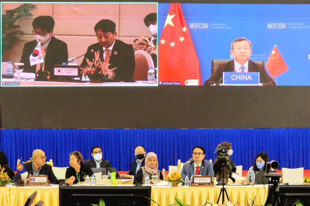 Pertemuan para menteri Regional Comprehensive Economic Partnersip (RCEP) di Siem Reap, Kamboja, baru-baru ini.