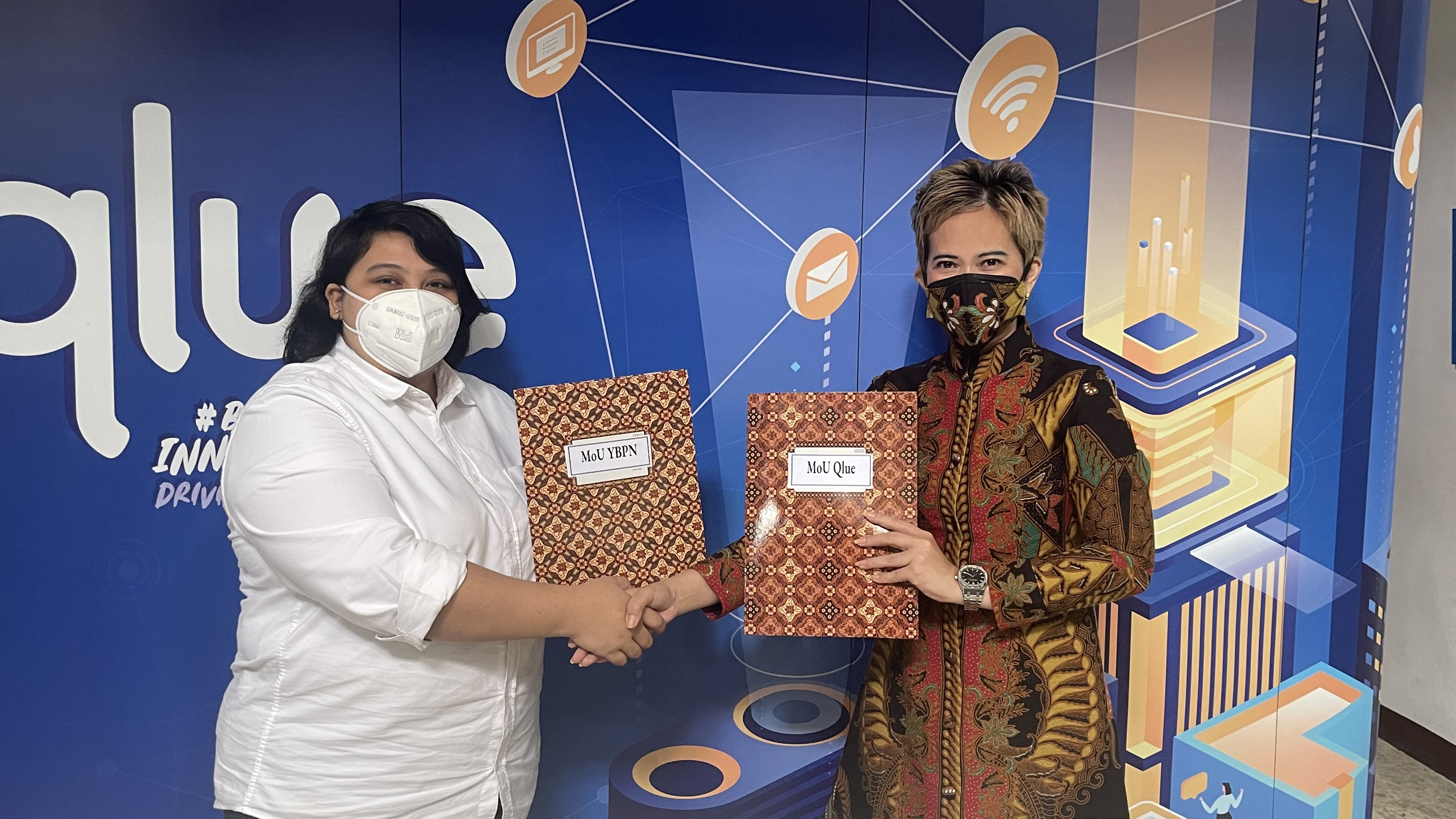 MoU Qlue denga YBPN dalam pemanfaatan teknologi untuk pelaporan penyalahgunaan narkoba