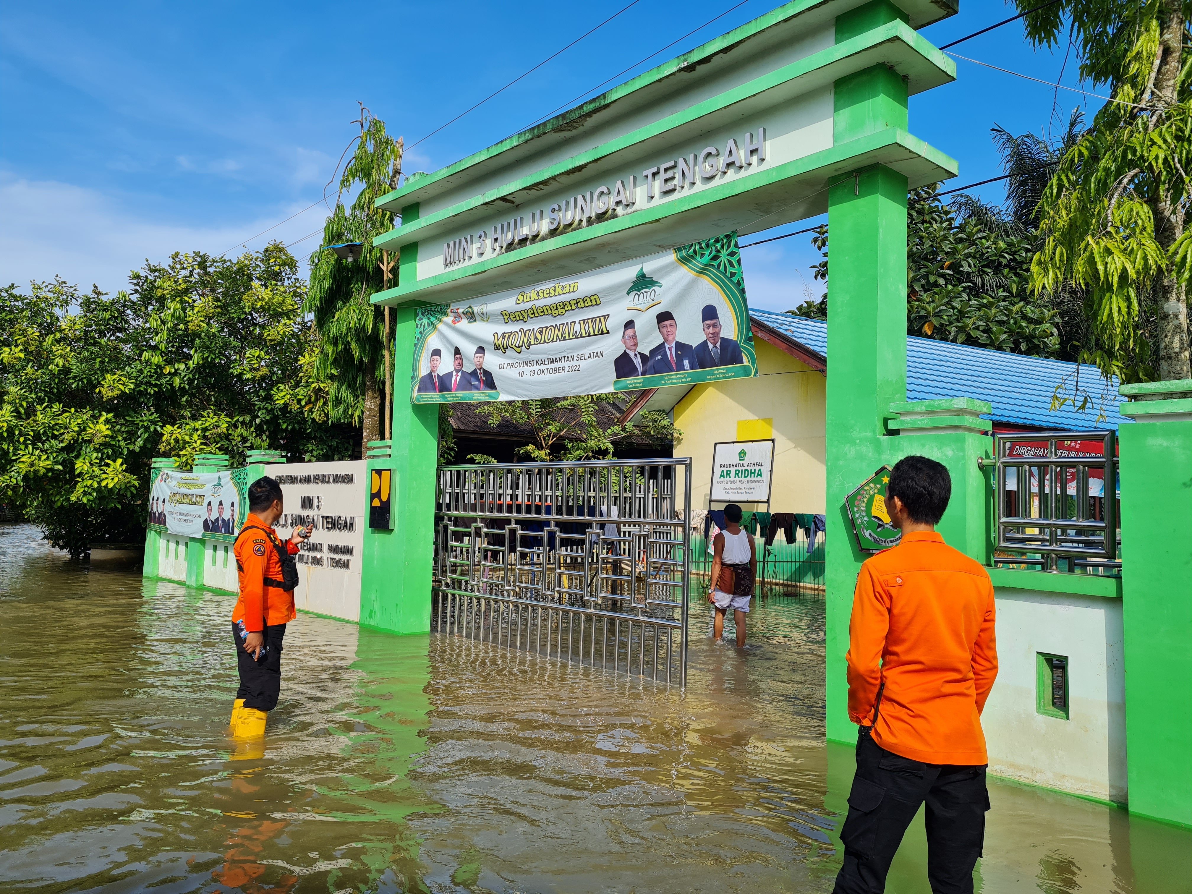 Banjir yang terjadi di Hulu Sungai Tengah, Kalsel.