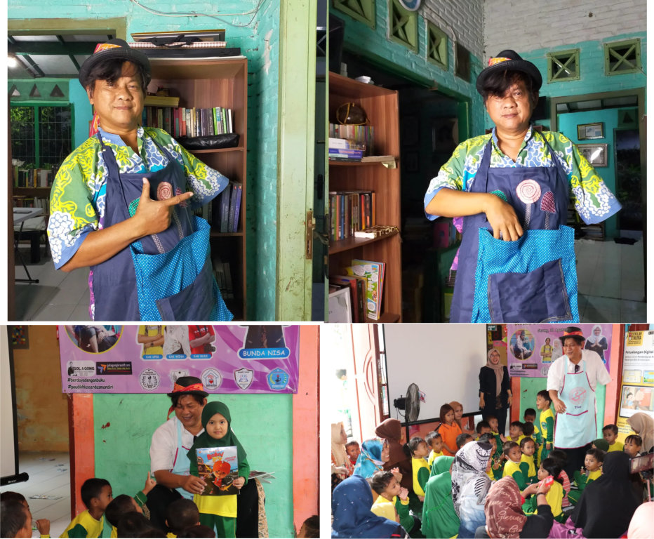 Duta Baca Indonesia Gol A Giong dengan Celemek Ajaibnya