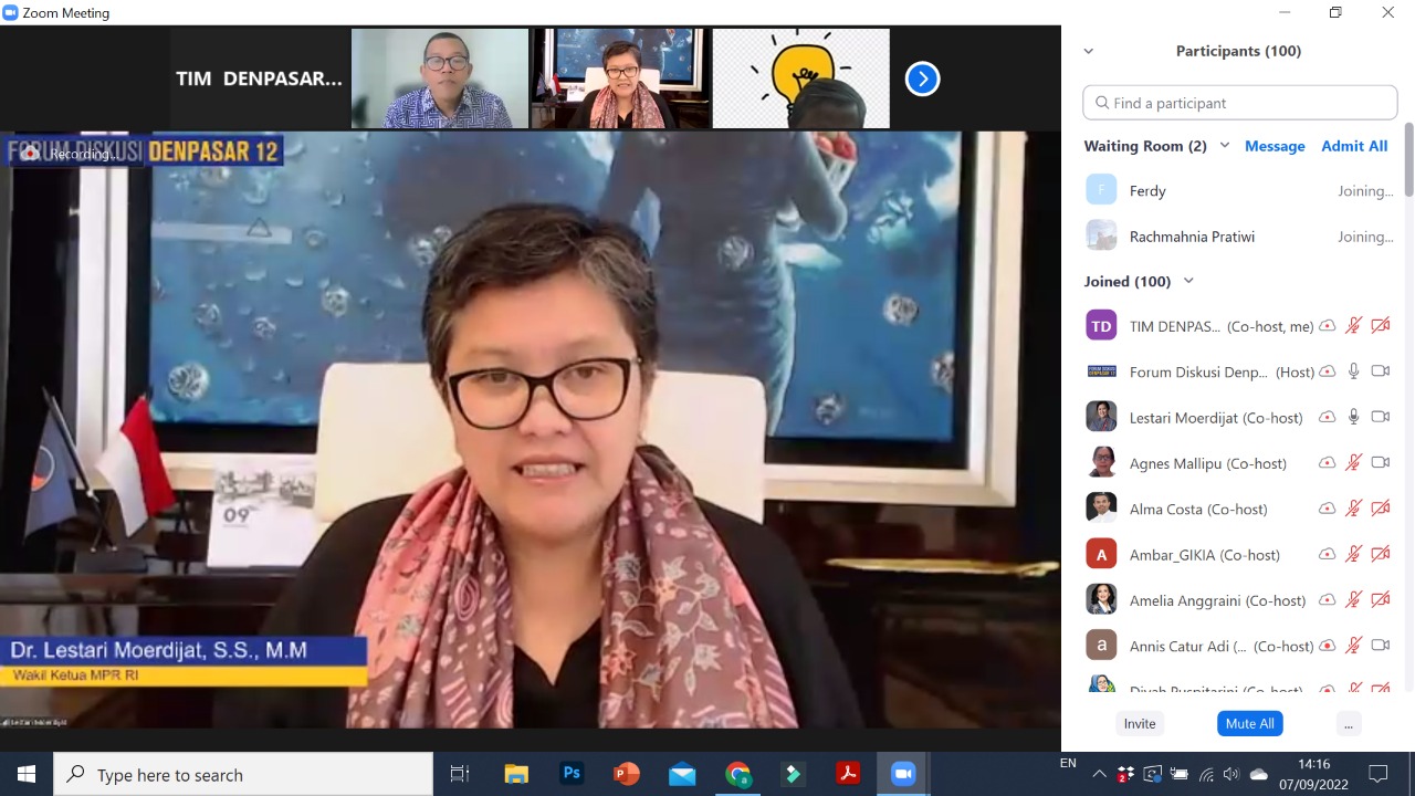 Wakil Ketua MPR Lestari Moerdijat